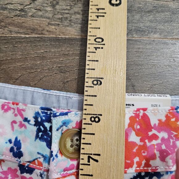 New Sun Soft Shorts Chino Floral Juniors 5 Cotton Stretch Summer - Picture 10 of 14